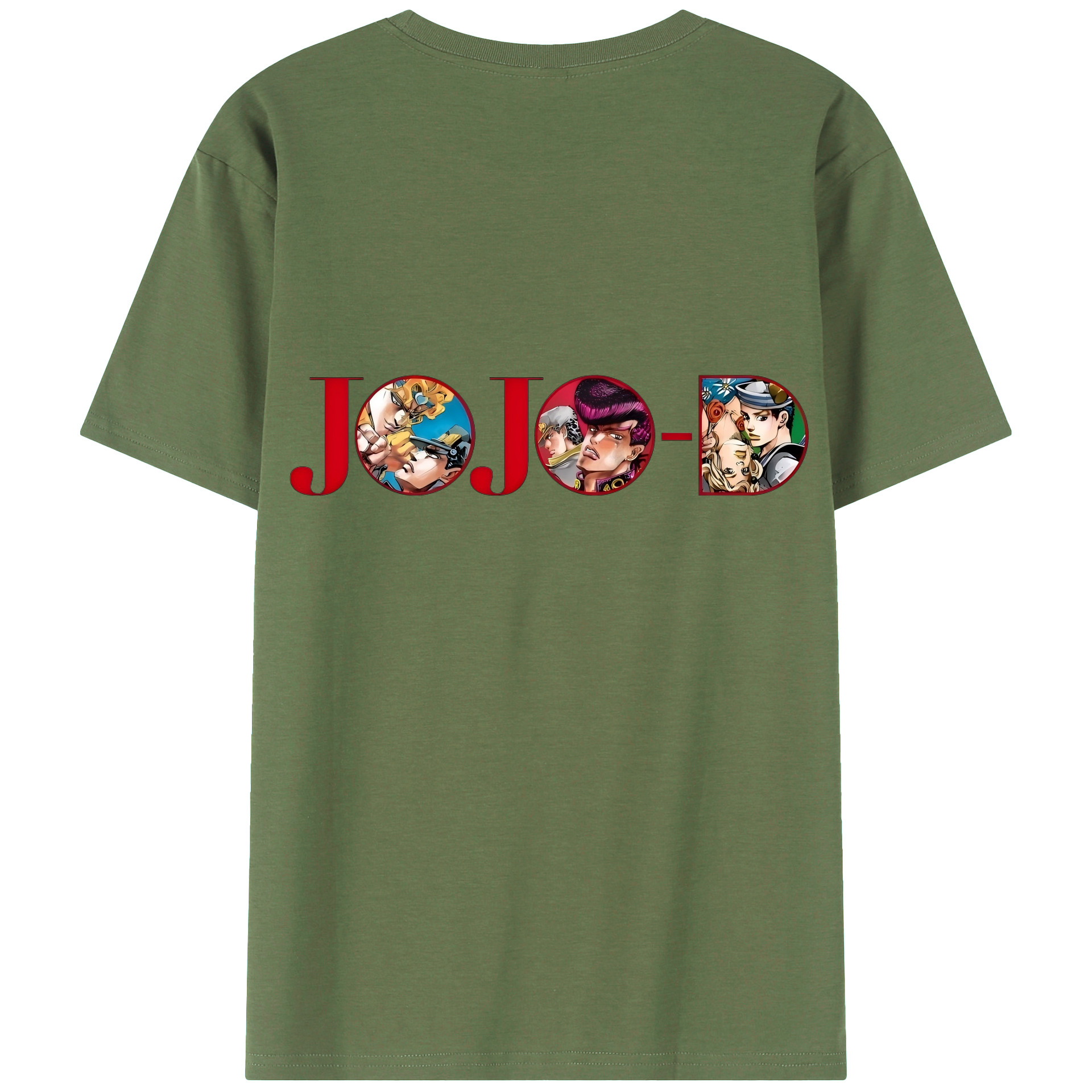 （画像用） ジョジョの奇妙な冒険 JoJo's Bizarre Adventure 綿100％ メンズ半袖Tシャツ（バックプリント） 通気性
